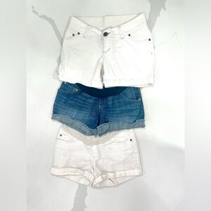 THREE maternity shorts
